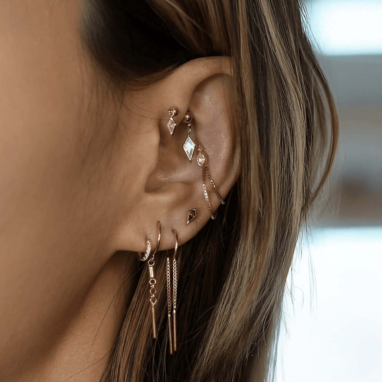 Vira • Kite Moonstone Double Barbell – Internally Threaded