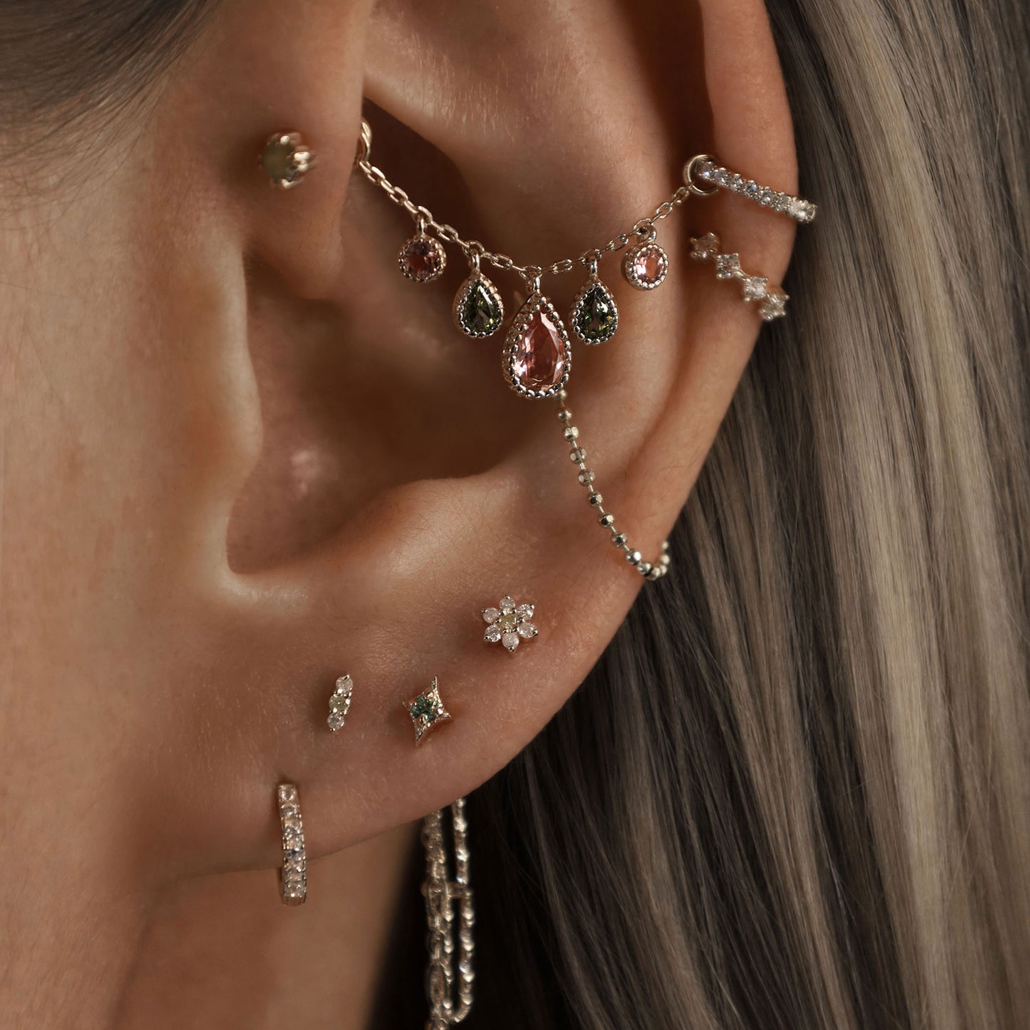 Miette • Micro Gemstone & Icy Diamond