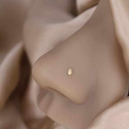 Petite Oval Sand Blast Threadless End