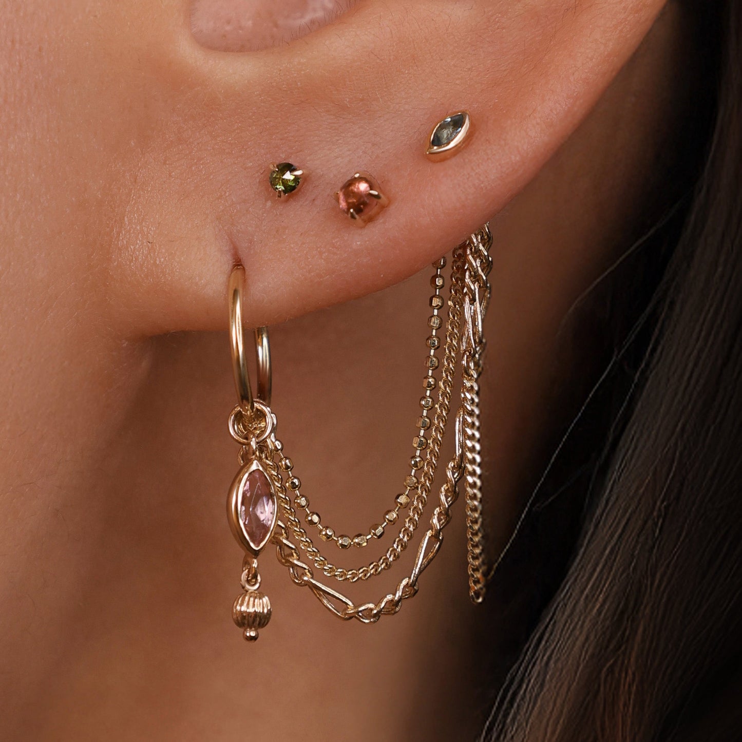 Mono Single Drop Chain Charm