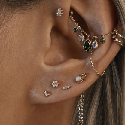 Blossom • Tiny Icy Floral Diamond Threadless End