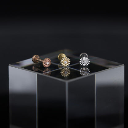 Petite CZ Bloom Threadless End