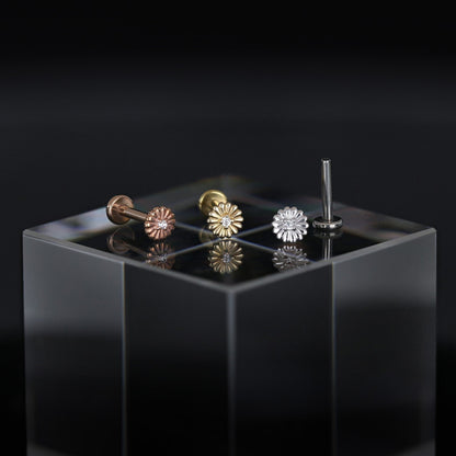 Petite CZ Bloom Threadless End