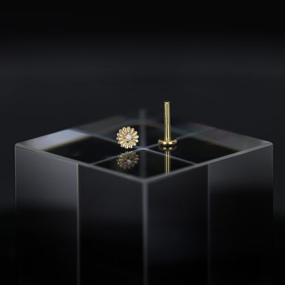 Petite CZ Bloom Threadless End