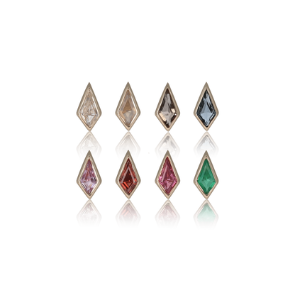 Zenith [Small] • 14K Gold Kite Gemstone Threadless End
