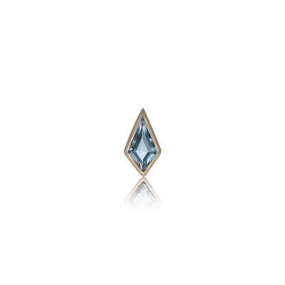 Zenith [Small] • 14K Gold Kite Gemstone Threadless End