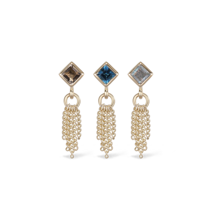 Miel • Natural Gemstone 5 Curb Chain Tassel