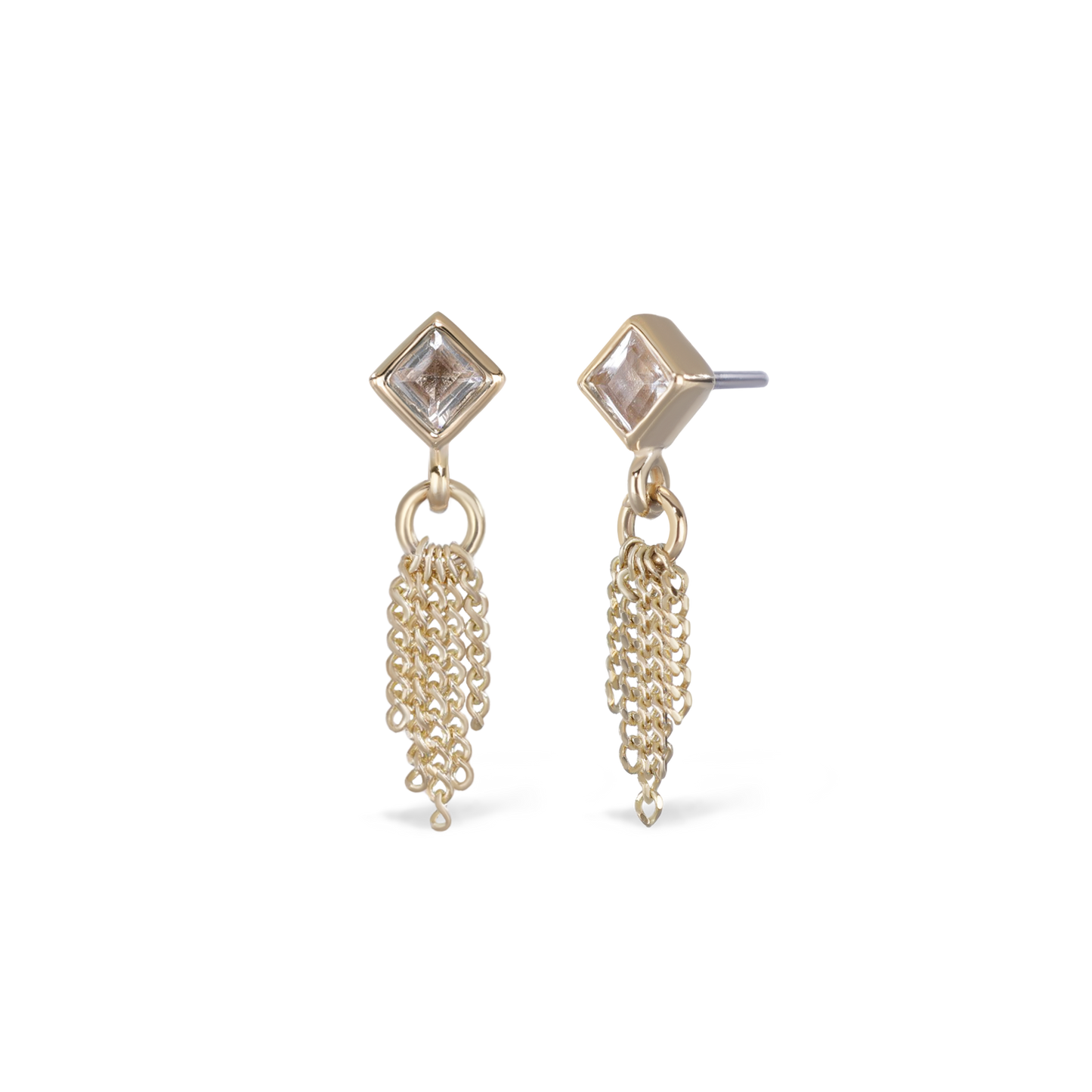 Miel • White Topaz 5 Curb Chain Tassel