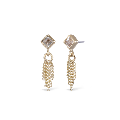 Miel • White Topaz 5 Curb Chain Tassel