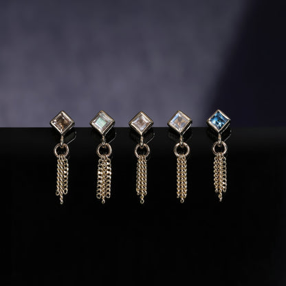 Miel II • London Blue Topaz 3 C-Chain Tassel