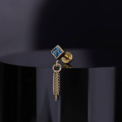 Miel II • London Blue Topaz 3 C-Chain Tassel