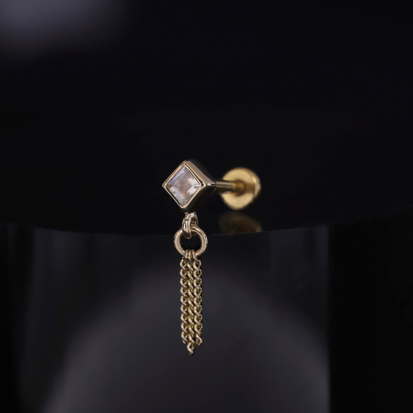 Miel II • Rainbow Moonstone 3 C-Chain Tassel