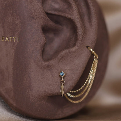 Miel II • London Blue Topaz 3 C-Chain Tassel