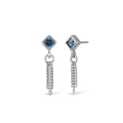 Miel II • London Blue Topaz 3 C-Chain Tassel