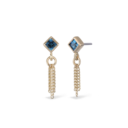 Miel II • London Blue Topaz 3 C-Chain Tassel