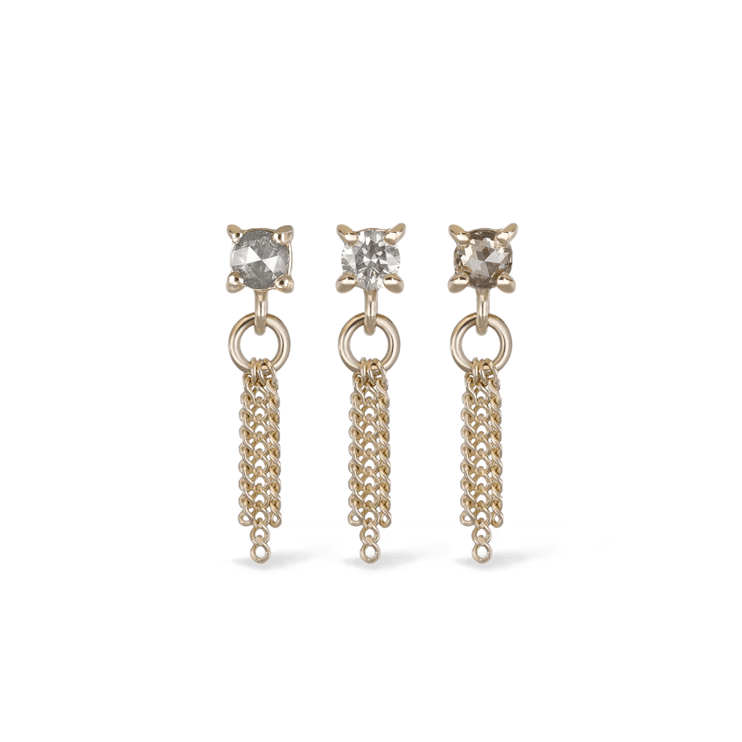 Breeze • 2mm Natural Diamond 3 Curb Chain Tassel