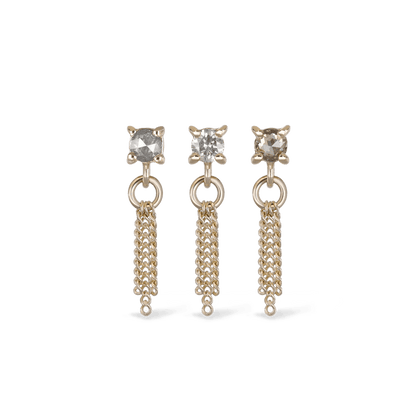 Breeze • 2mm Natural Diamond 3 Curb Chain Tassel