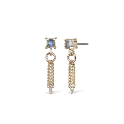 Breeze • 2mm Rose Cut Gemstone 3-Chain Tassel