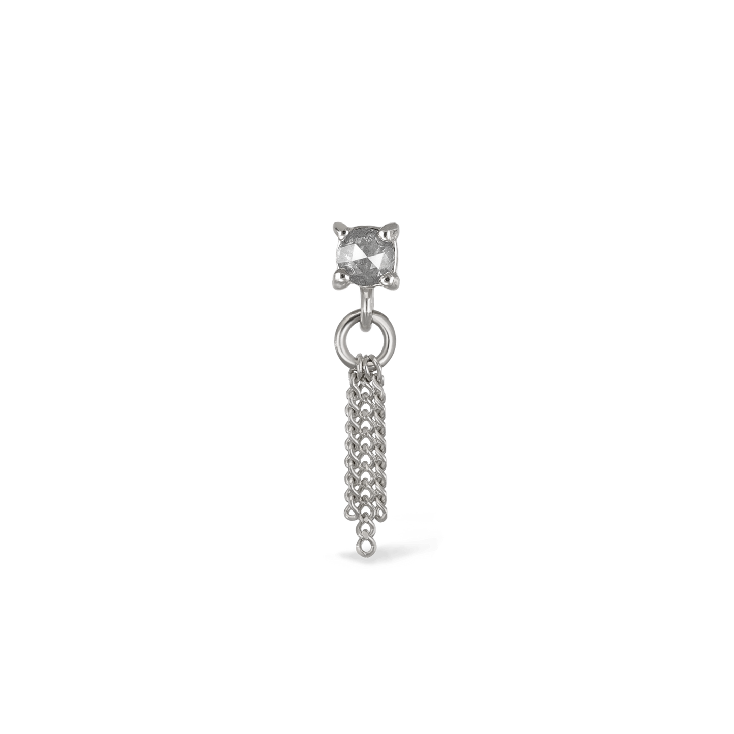 Breeze • 2mm Natural Diamond 3 Curb Chain Tassel