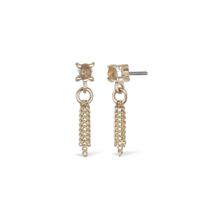Breeze • 2mm Rose Cut Gemstone 3-Chain Tassel