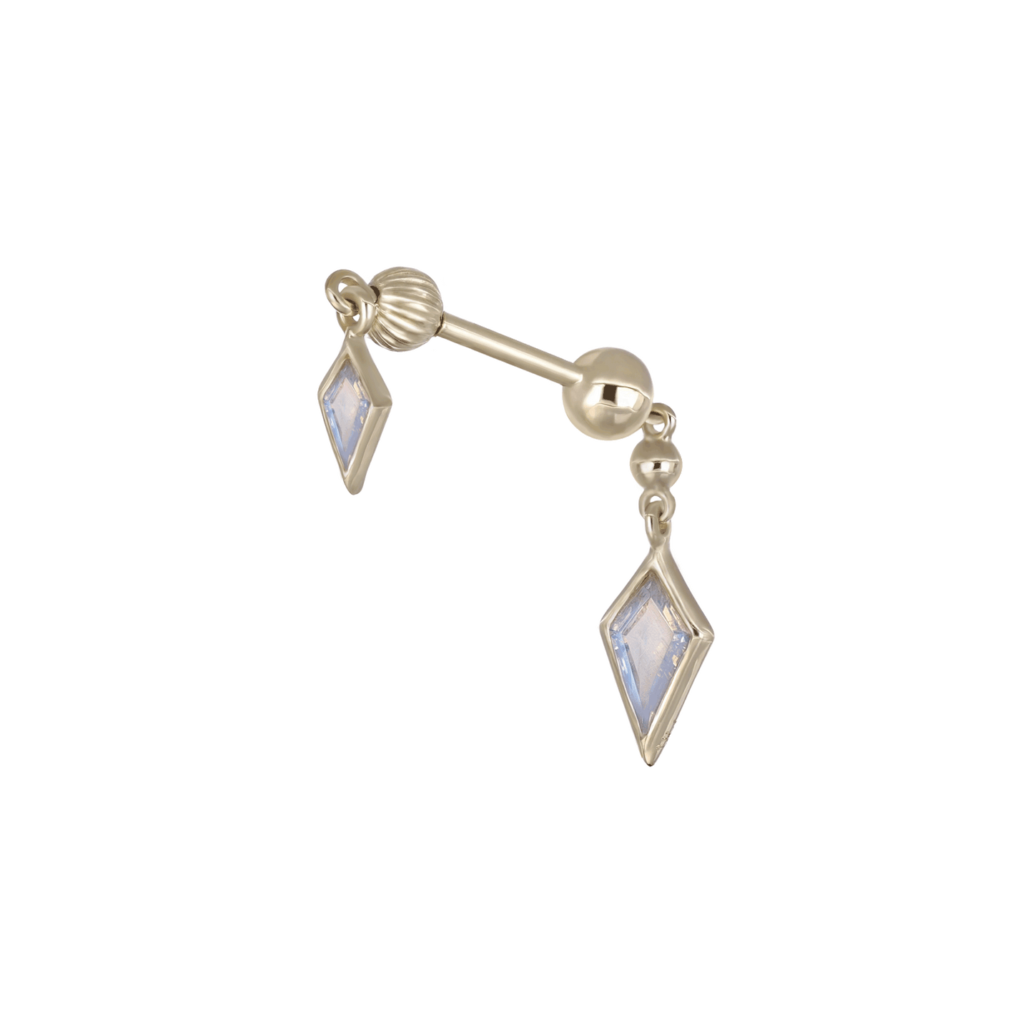 Vira • Kite Moonstone Double Barbell – Internally Threaded