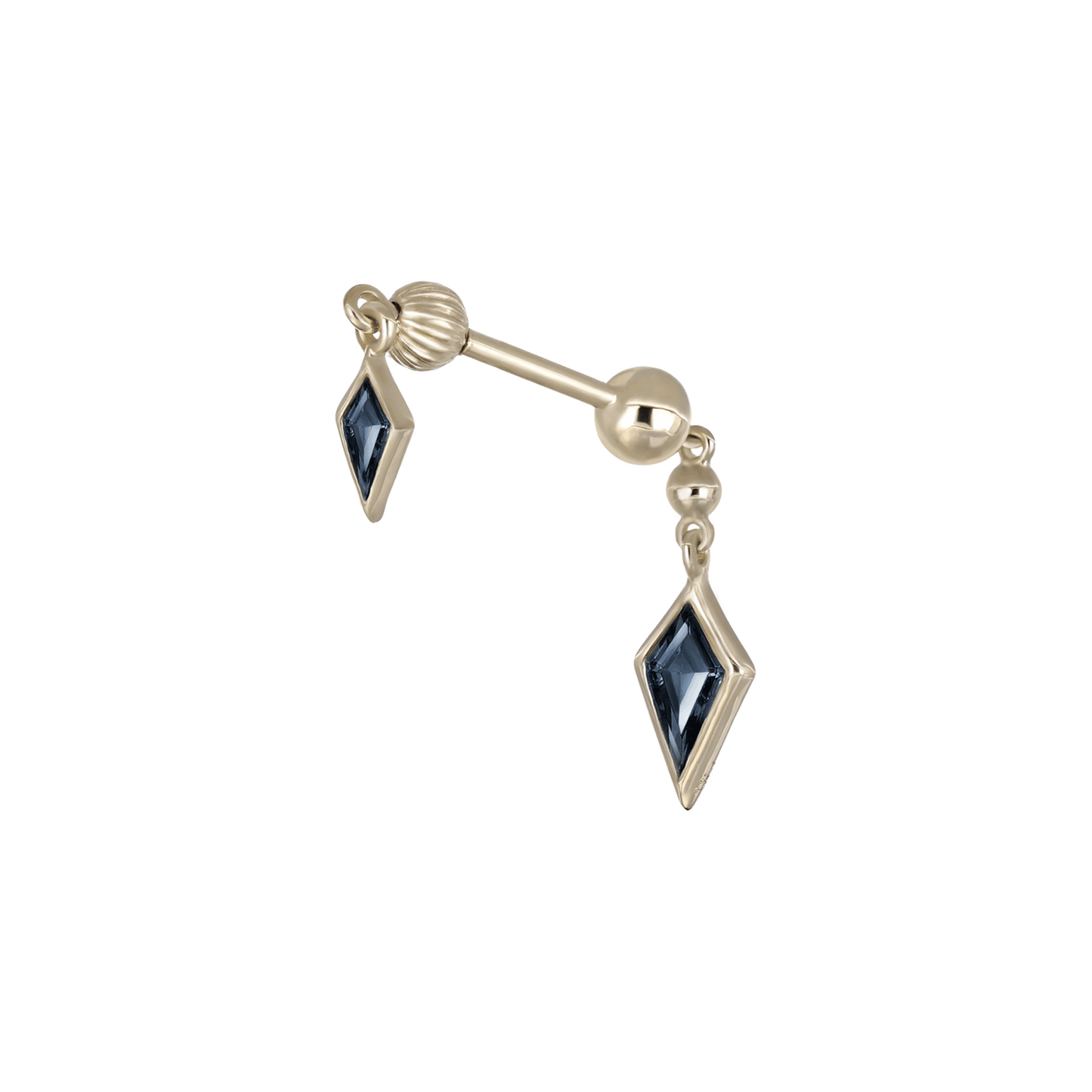 Vira • Kite London Blue Topaz Double Barbell – Internally Threaded