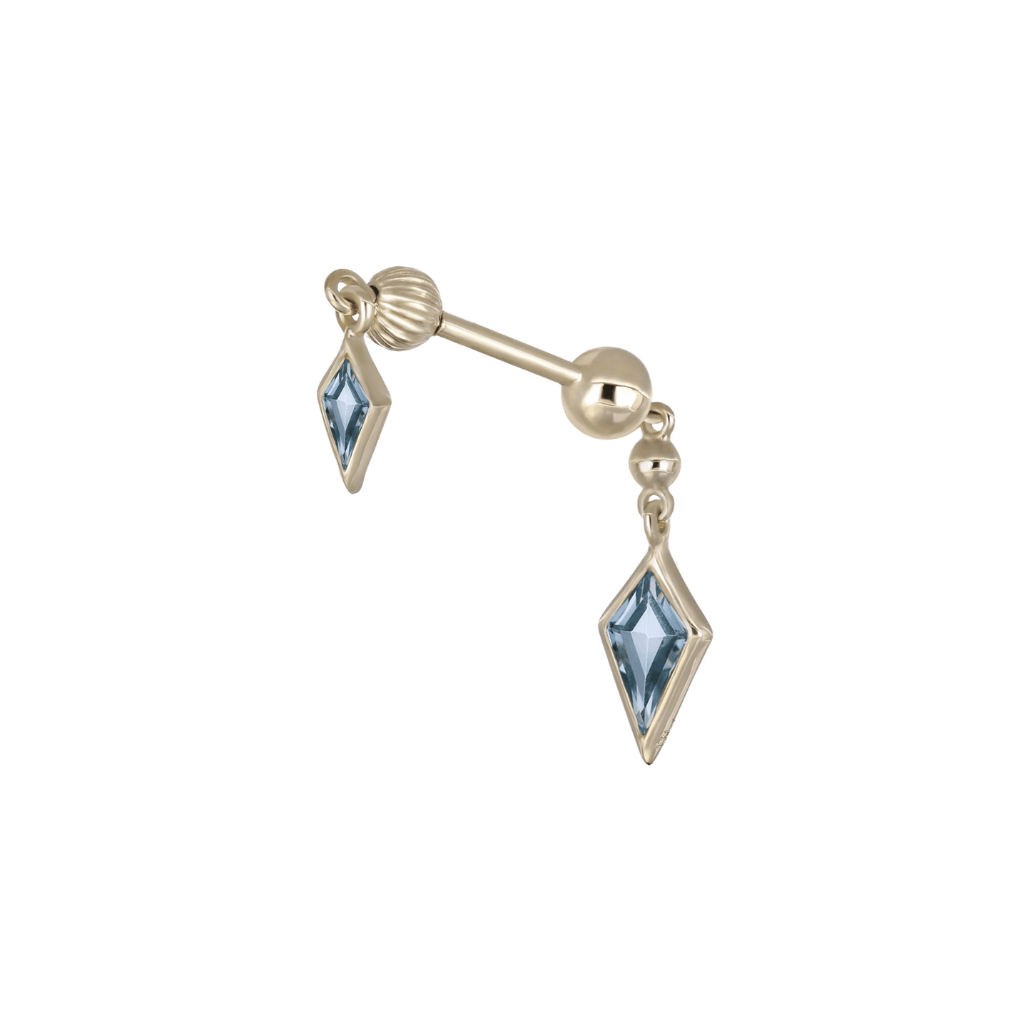 Vira • Kite Swiss Blue Topaz Double Barbell – Internally Threaded