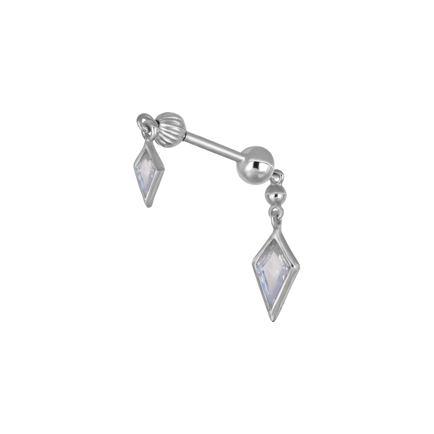 Vira • Kite Moonstone Double Barbell – Internally Threaded