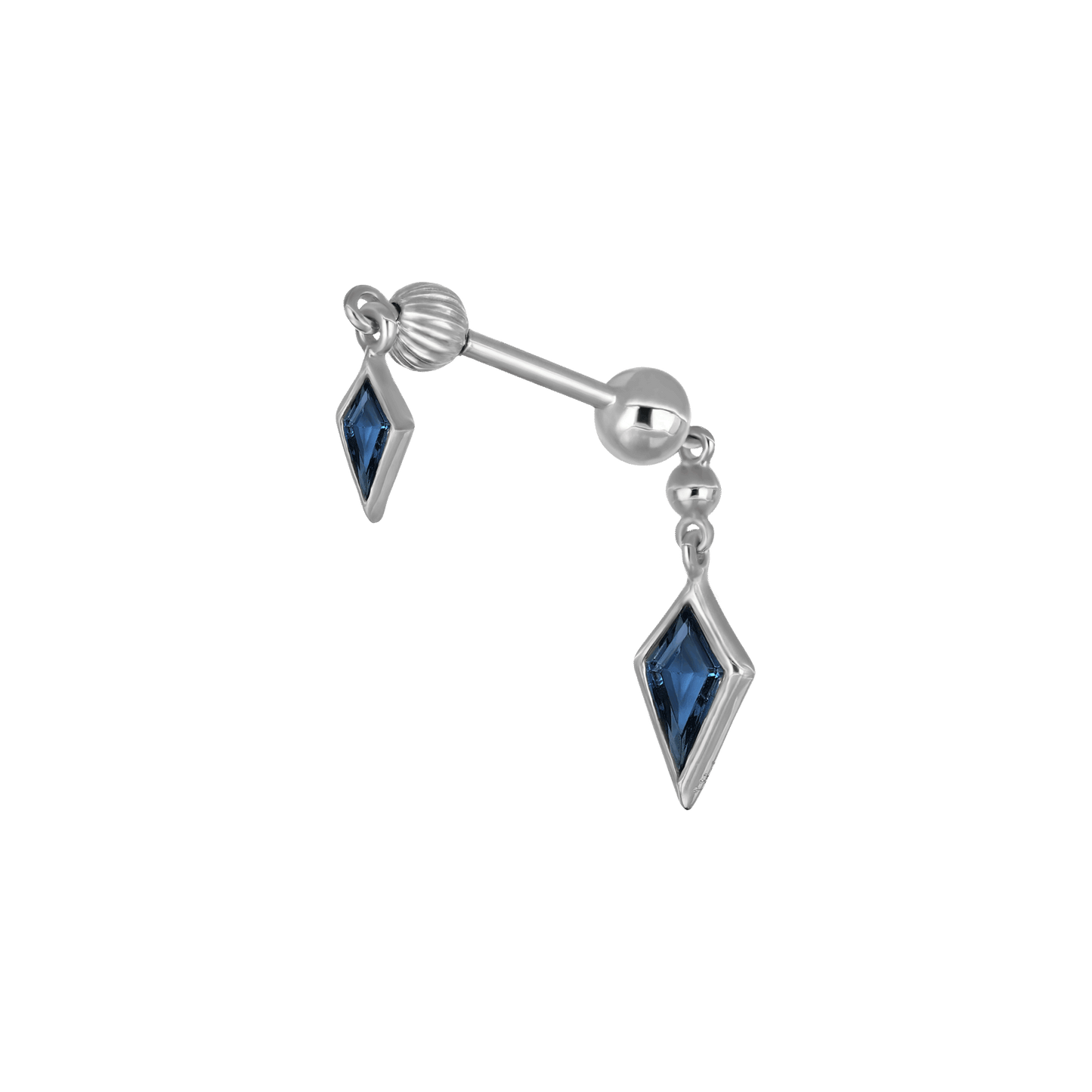 Vira • Kite London Blue Topaz Double Barbell – Internally Threaded