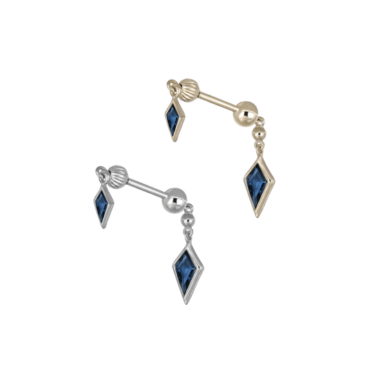 Vira • Kite London Blue Topaz Double Barbell – Internally Threaded