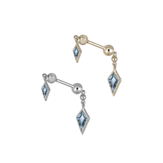 Vira • Kite Swiss Blue Topaz Double Barbell – Internally Threaded