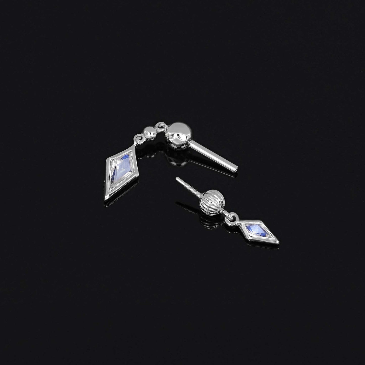 Vira • Kite Moonstone Double Barbell – Internally Threaded