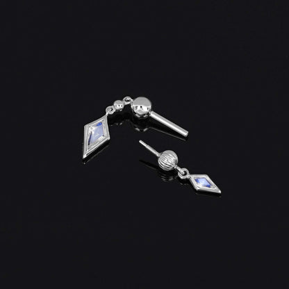 Vira • Kite Moonstone Double Barbell – Internally Threaded