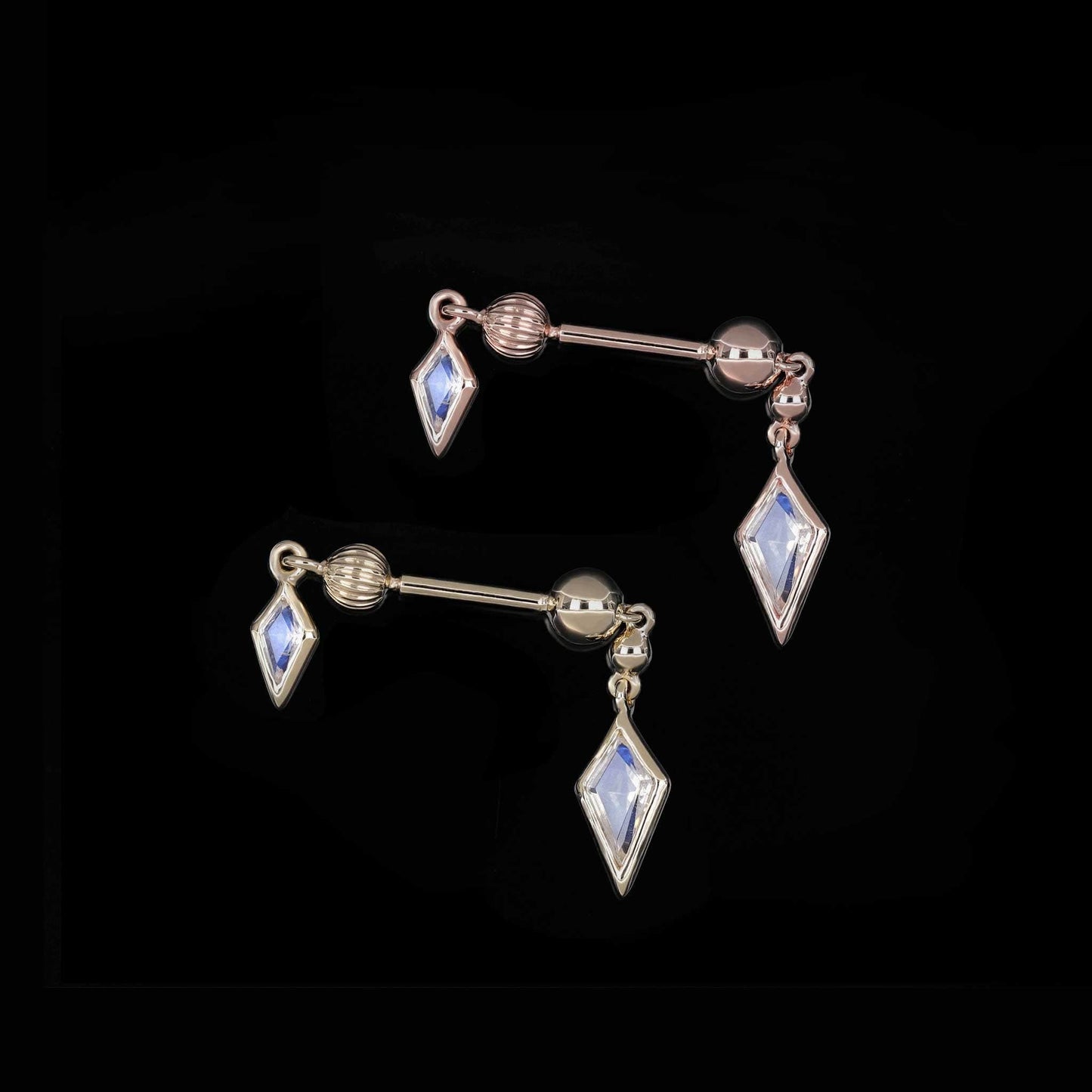 Vira • Kite Moonstone Double Barbell – Internally Threaded