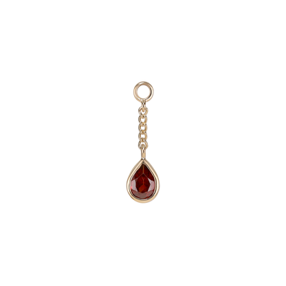 Juno  • Teardrop Gemstone Chain Charm