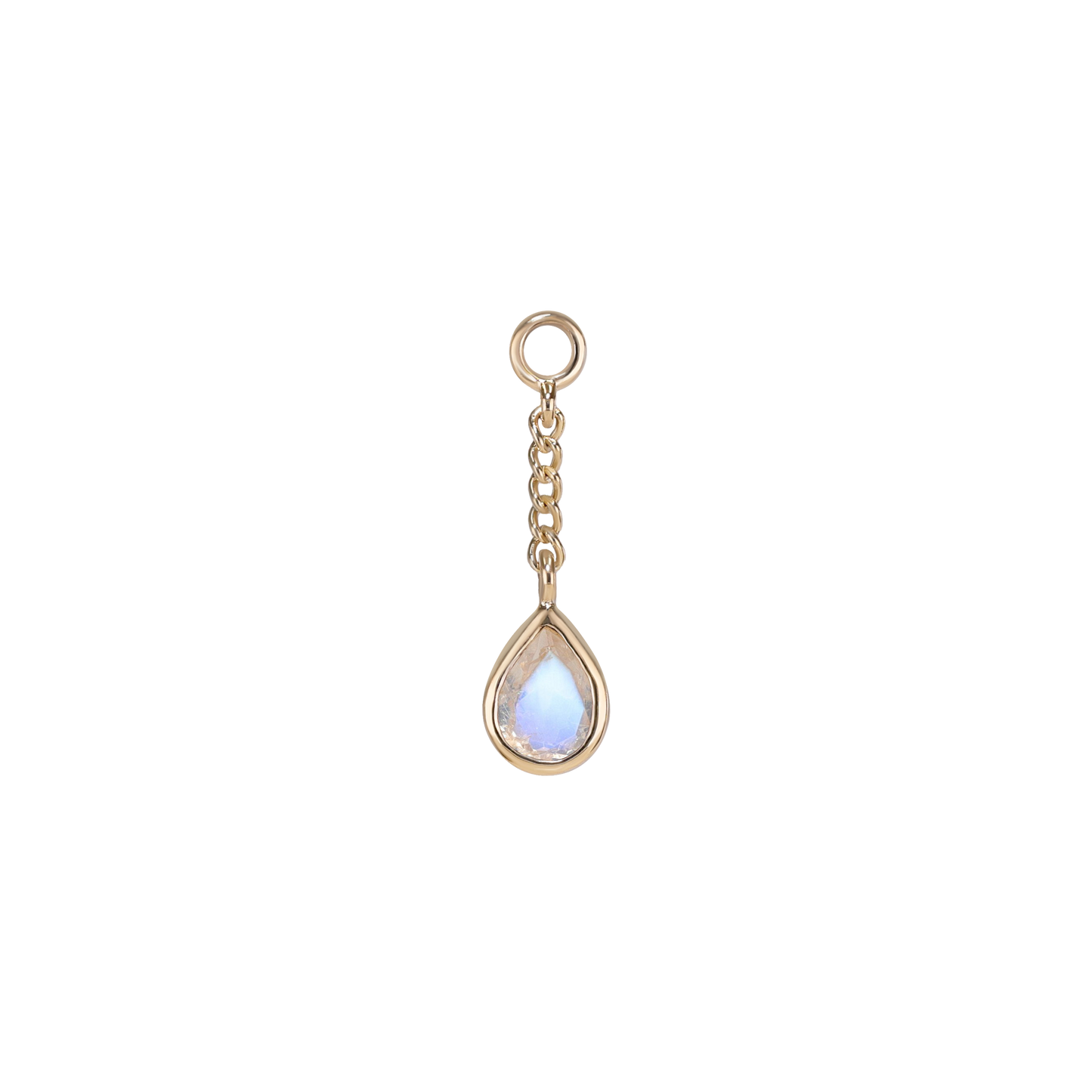 Juno  • Teardrop Gemstone Chain Charm