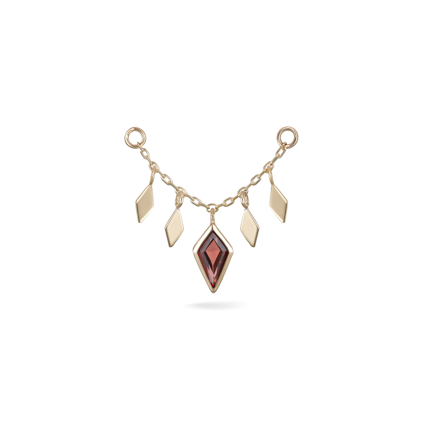 Patra Chain Attachment with Garnet 22mm