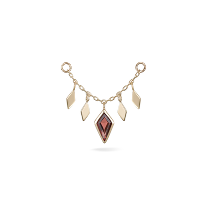 Patra Chain Attachment with Garnet 22mm