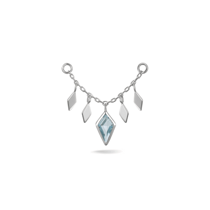 Patra Chain Attachment with Swiss Blue Topaz 22mm