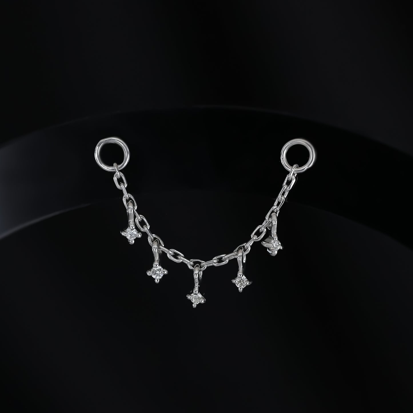 Ember Tiny Diamond Charm Chain