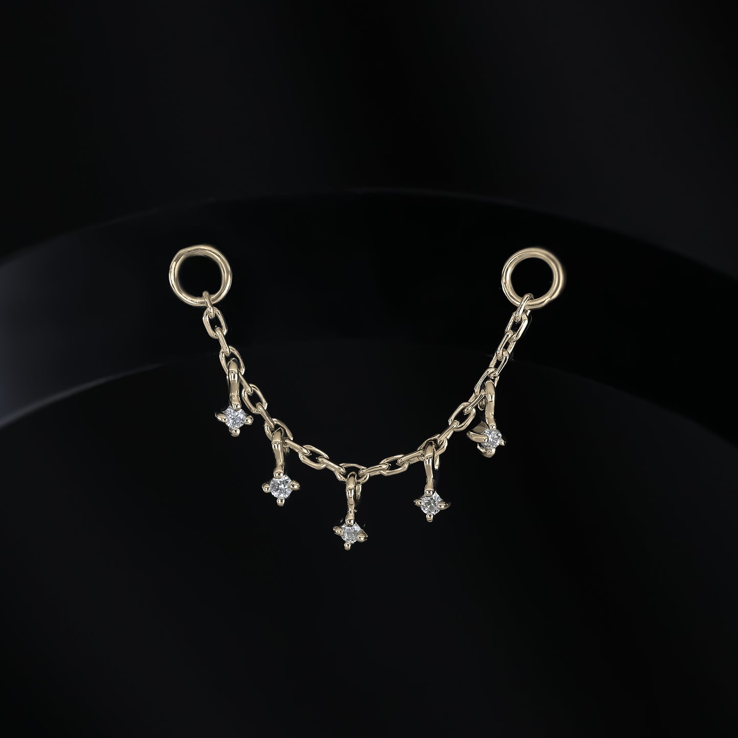 Ember Tiny Diamond Charm Chain