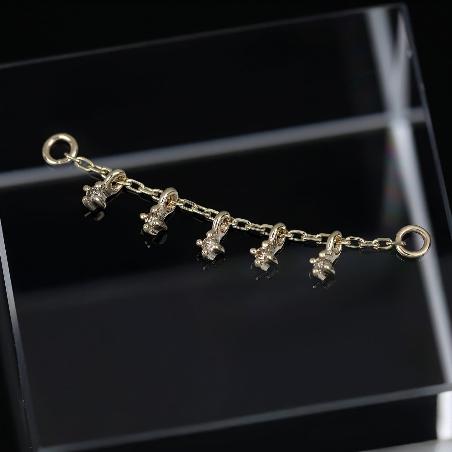 Ember Tiny Diamond Charm Chain