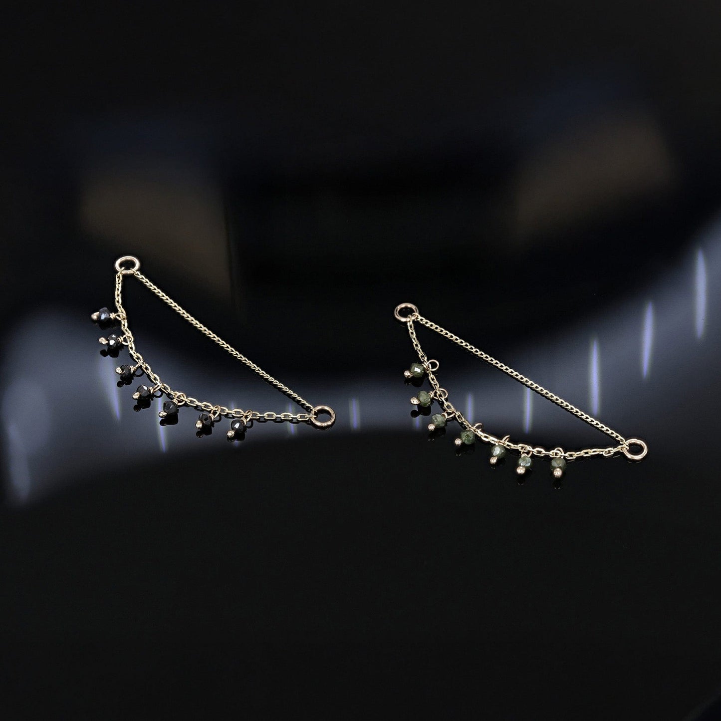 Santal III • Diamond Beads Double Drape Chain