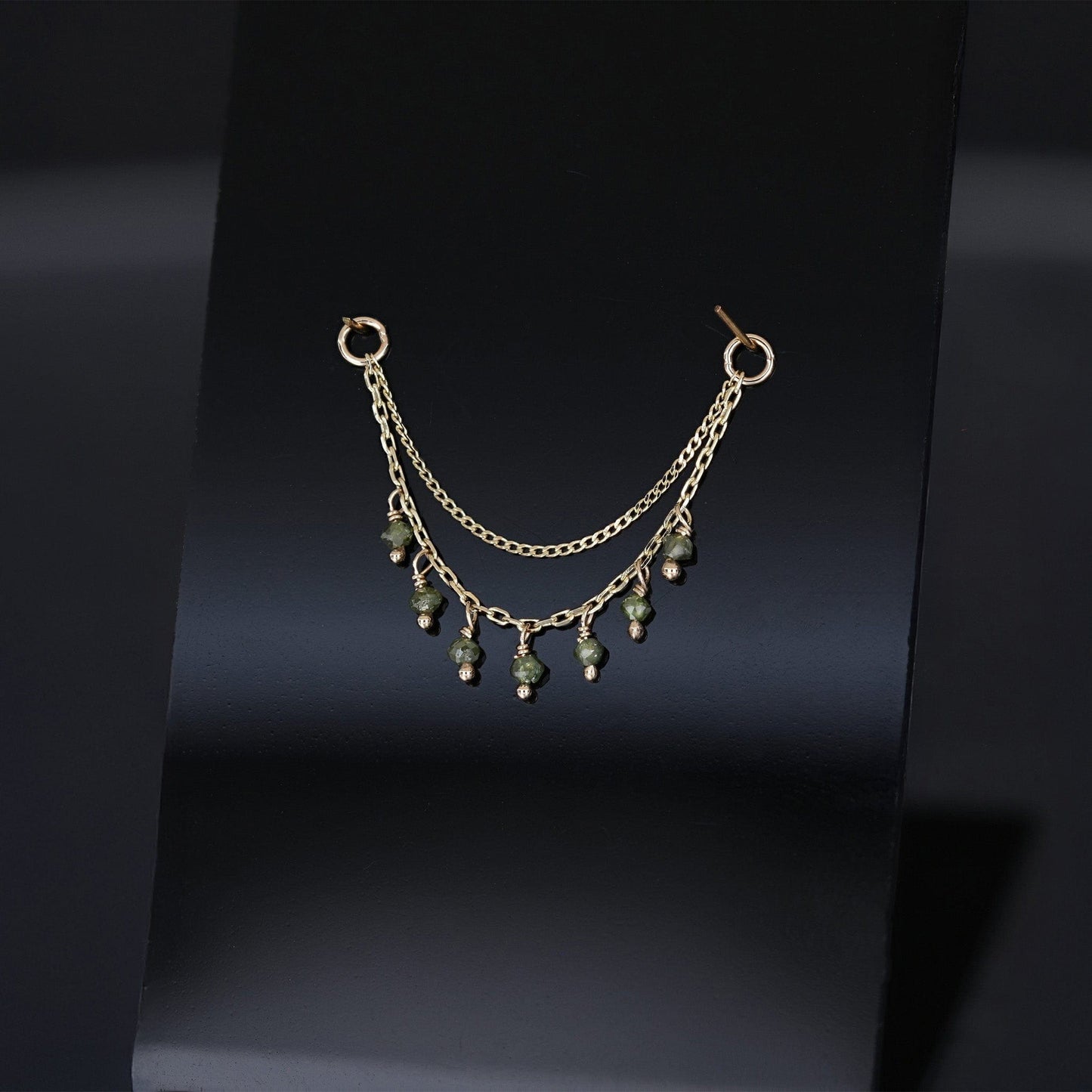 Santal III • Diamond Beads Double Drape Chain
