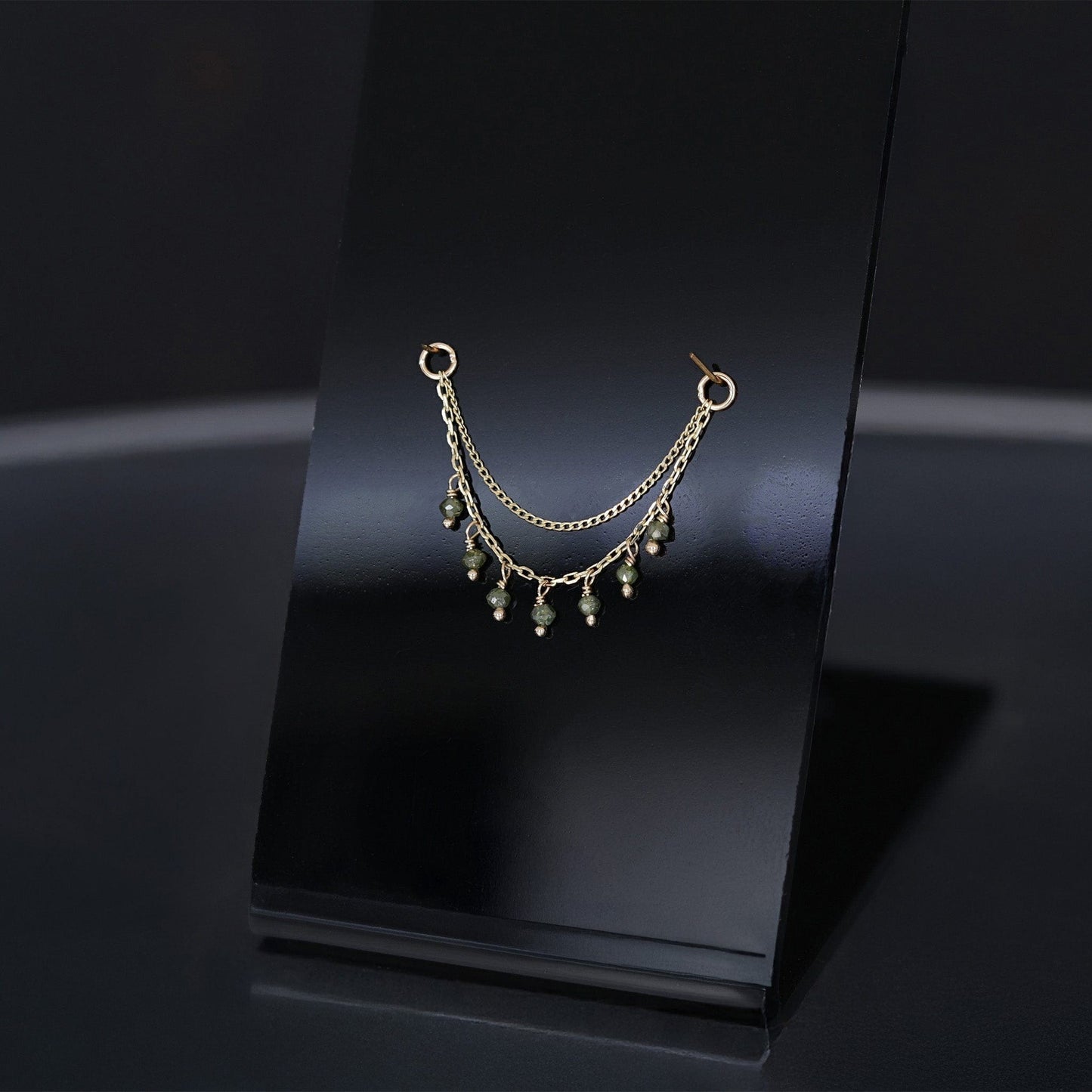 Santal III • Diamond Beads Double Drape Chain