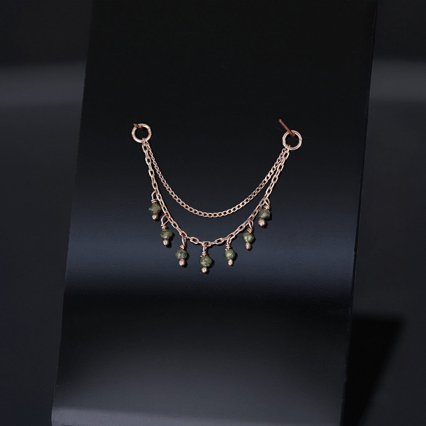 Santal III • Diamond Beads Double Drape Chain