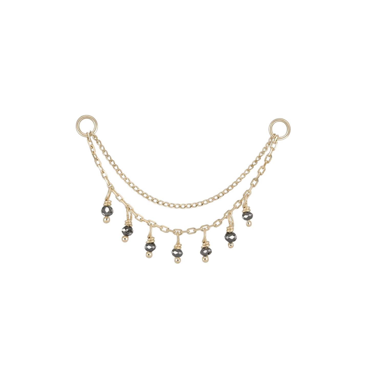 Santal III • Diamond Beads Double Drape Chain