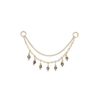 Santal III • Diamond Beads Double Drape Chain