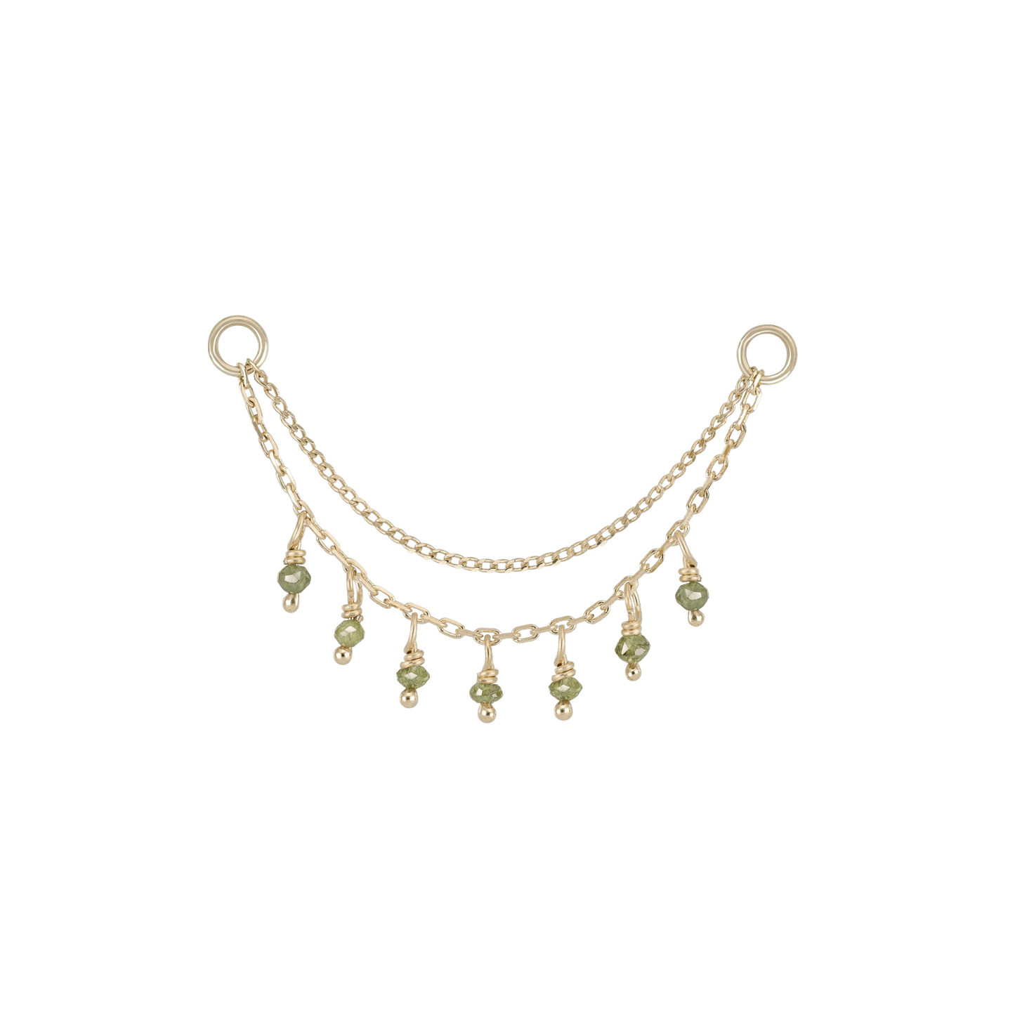 Santal III • Diamond Beads Double Drape Chain