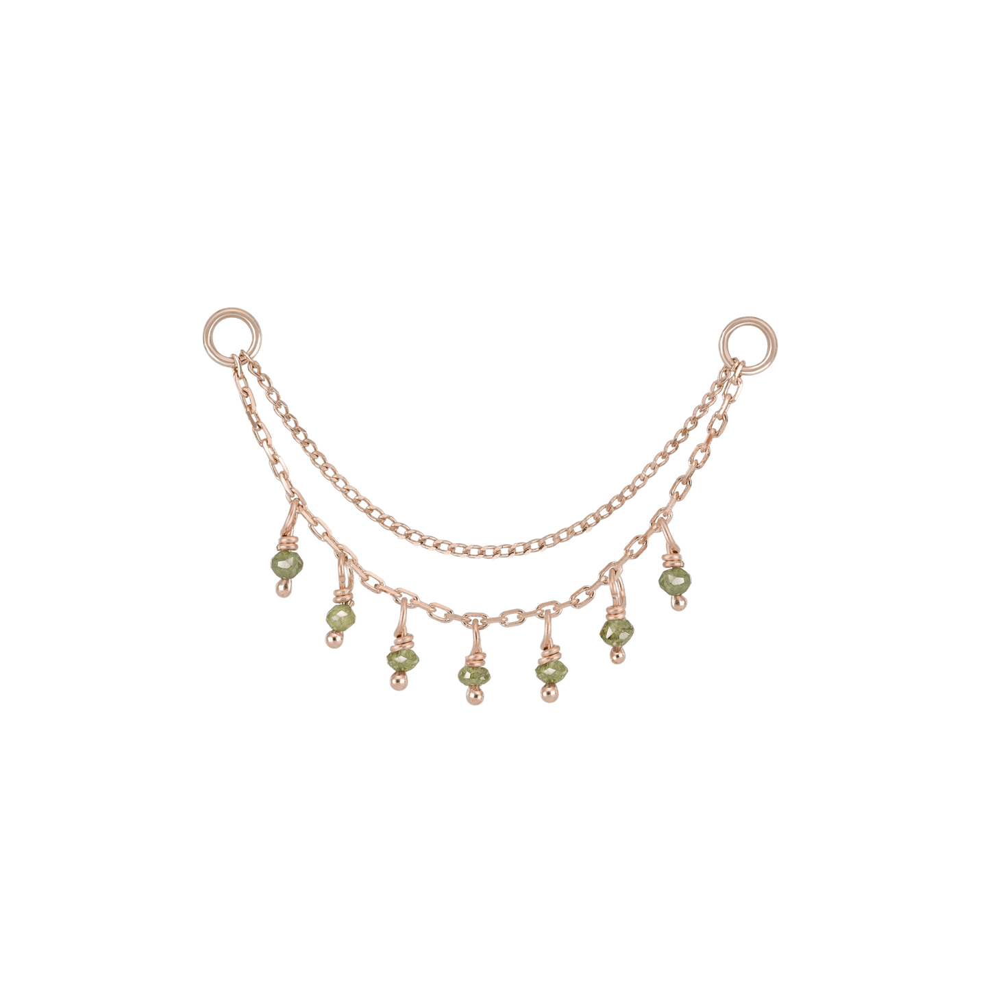 Santal III • Diamond Beads Double Drape Chain